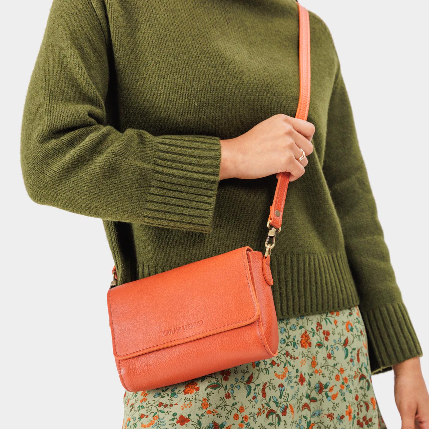 Koi*Mini | Small Leather Crossbody Bag with Magnetic Messenger Bag Closure