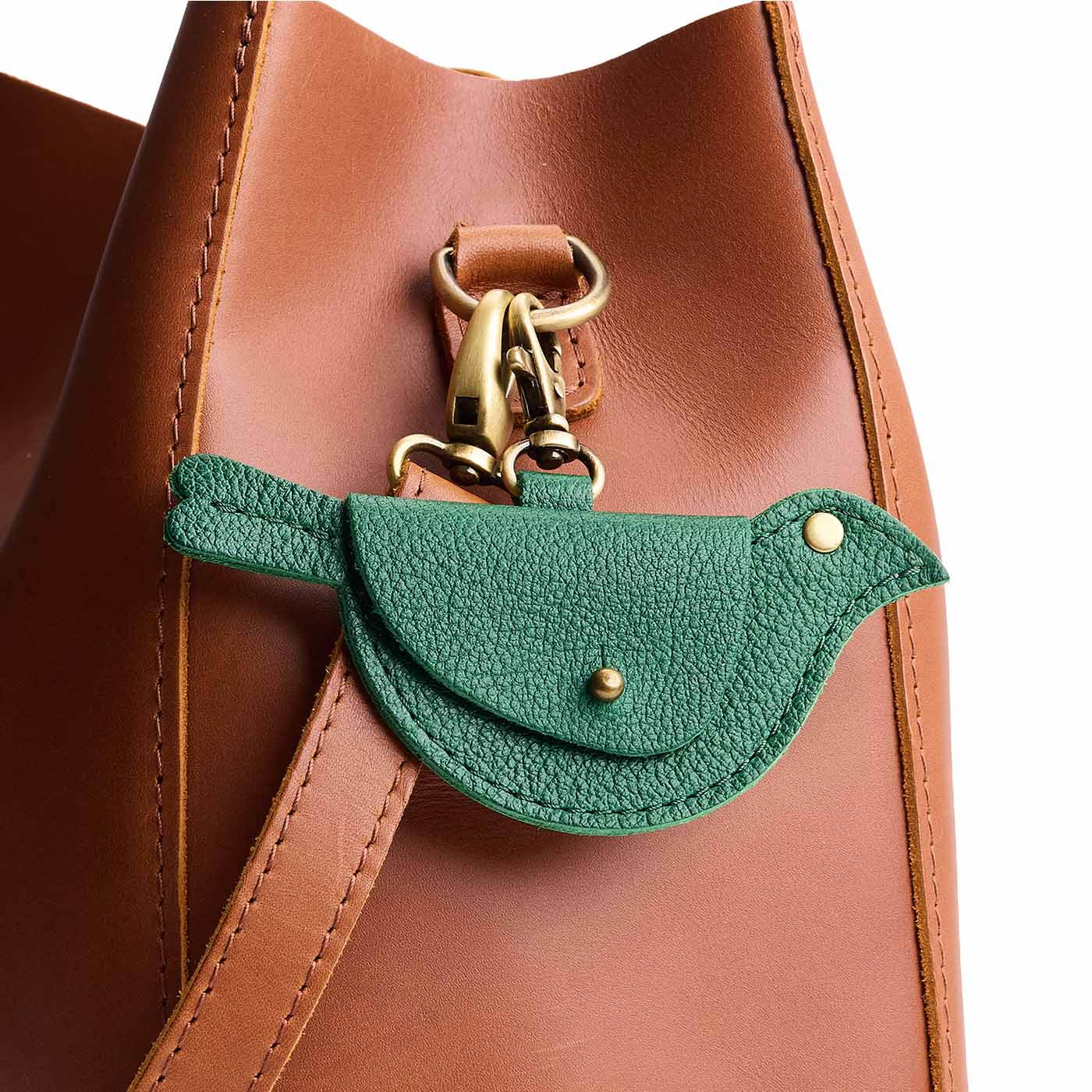 Bacalar | Bird shaped pouch with button closure and lobster clasp