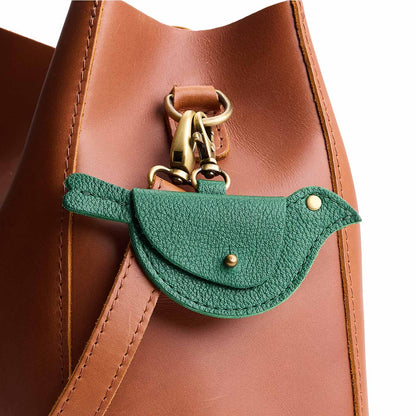 Bacalar | Bird shaped pouch with button closure and lobster clasp