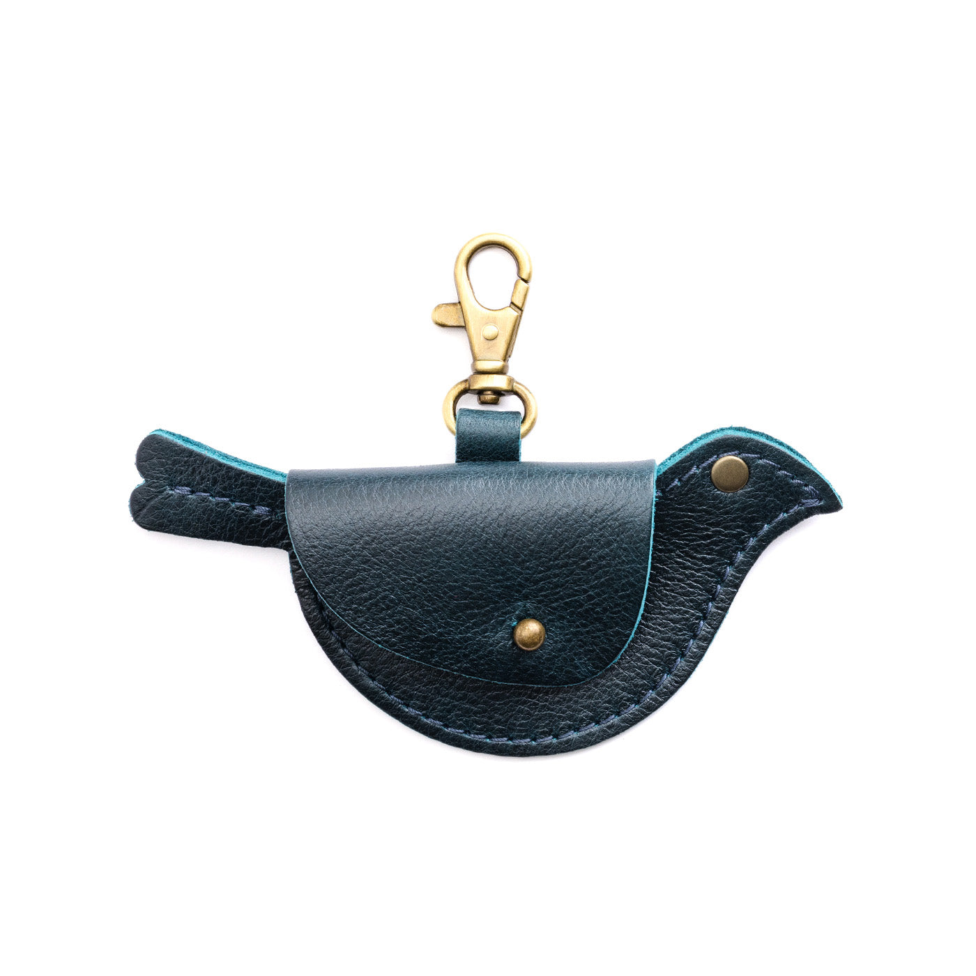 Boreal | Bird shaped pouch with button closure and lobster clasp