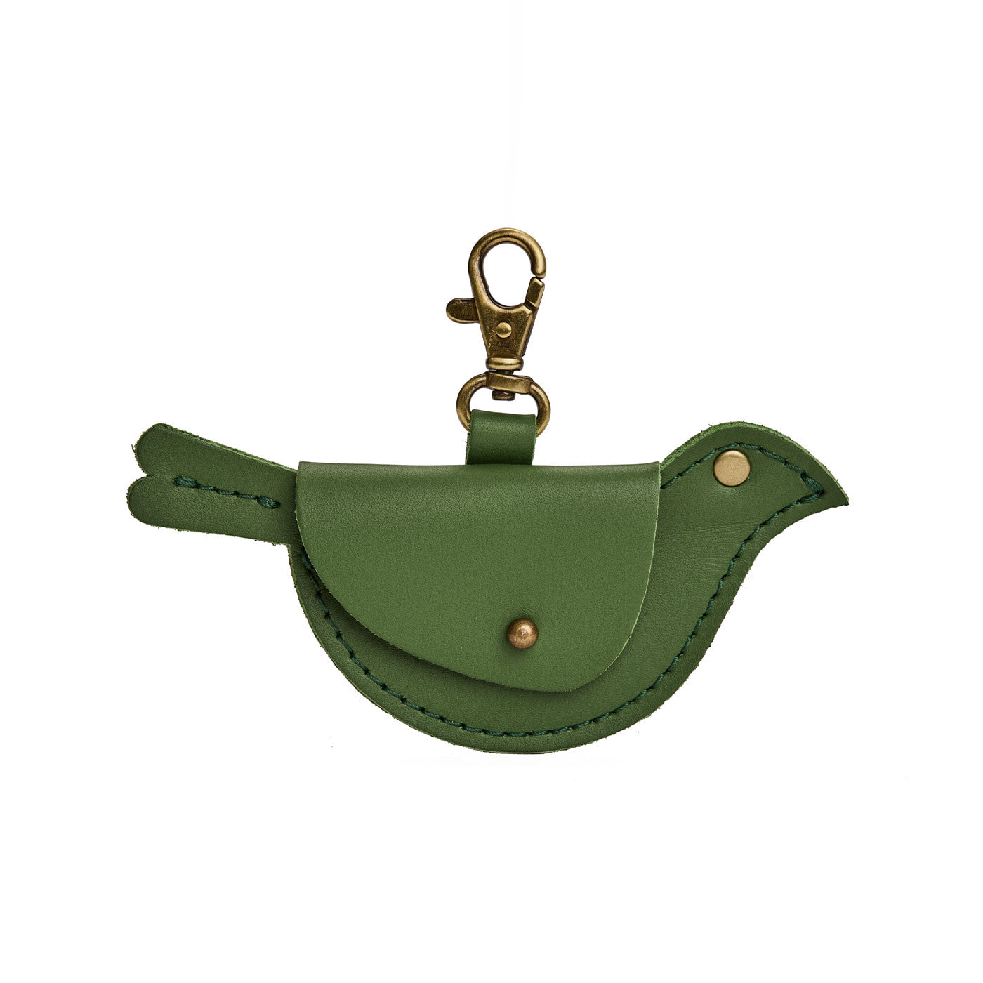 Cactus | Bird shaped pouch with button closure and lobster clasp