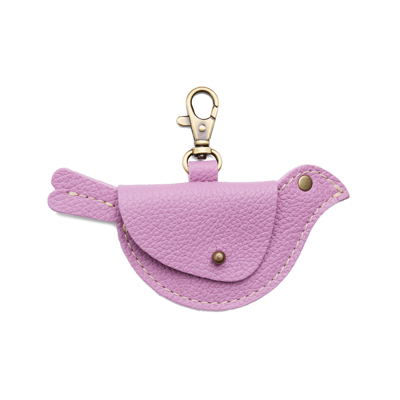 Calla Lily | Bird shaped pouch with button closure and lobster clasp