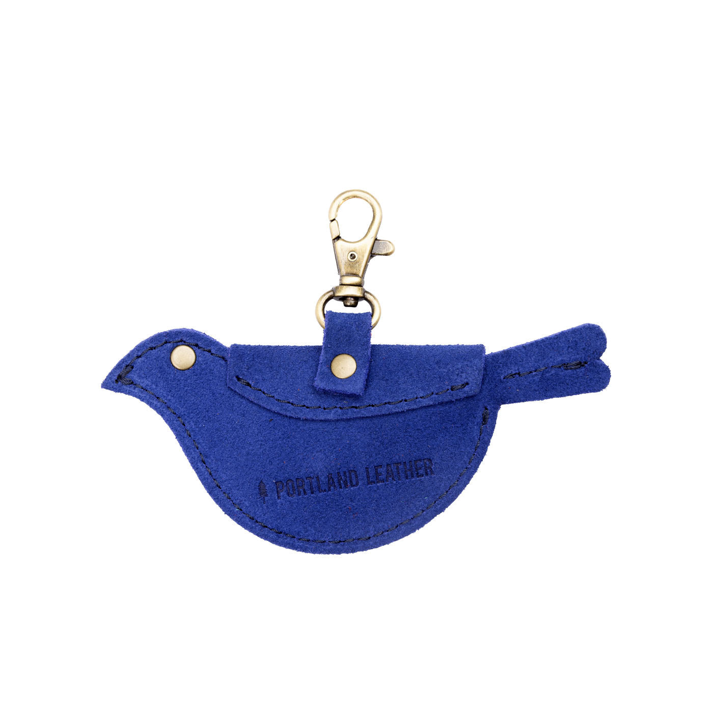 Joni Blue | Bird shaped pouch with button closure and lobster clasp