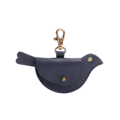 Night Owl | Bird shaped pouch with button closure and lobster clasp