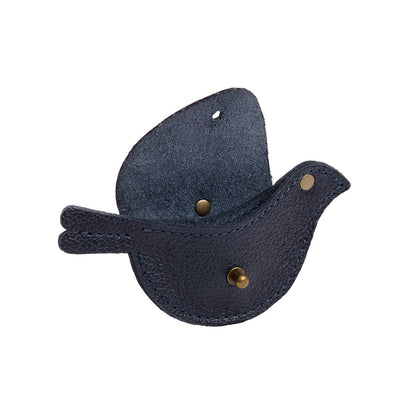 Night Owl | Bird shaped pouch with button closure and lobster clasp