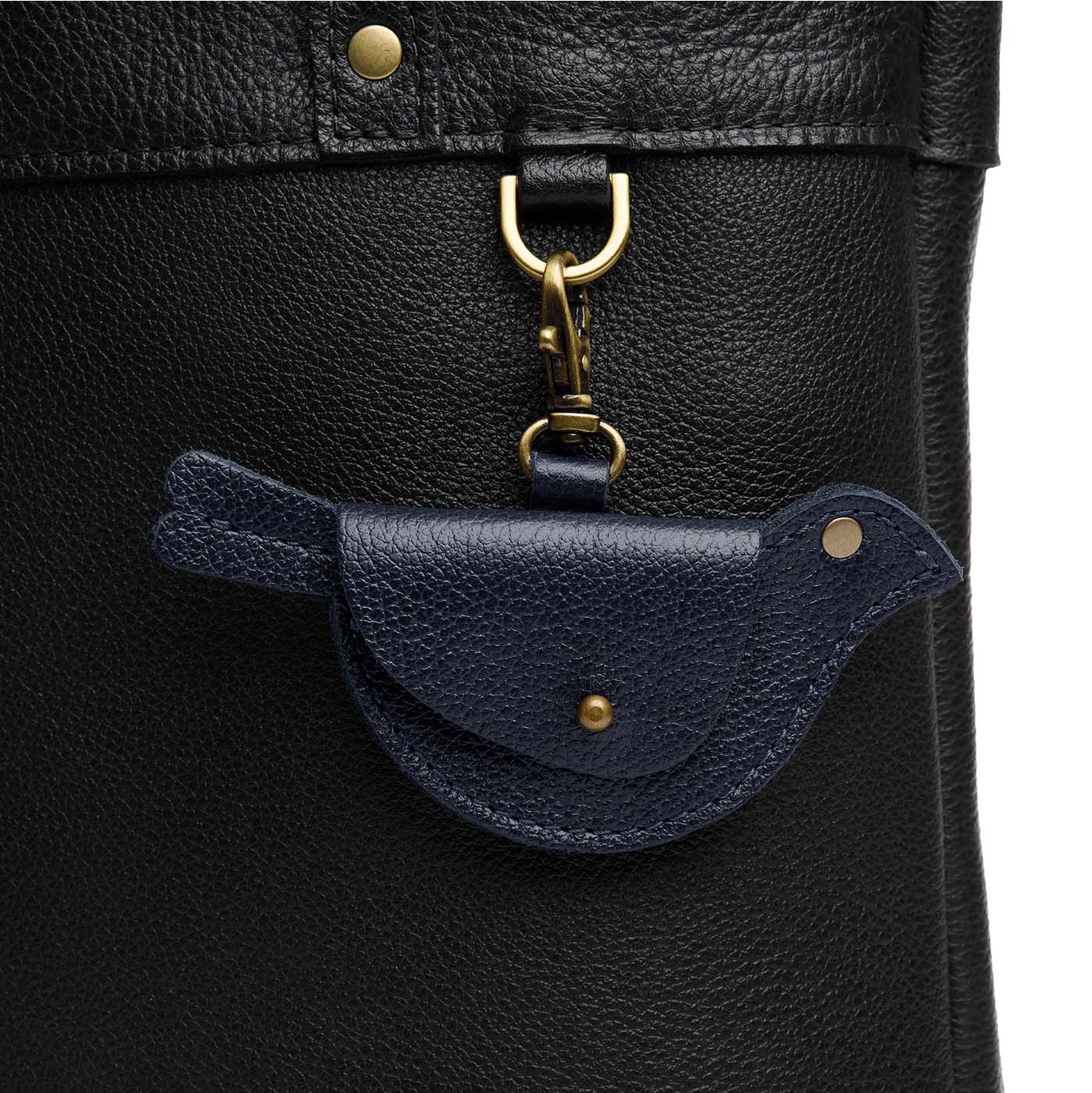 Night Owl | Bird shaped pouch with button closure and lobster clasp