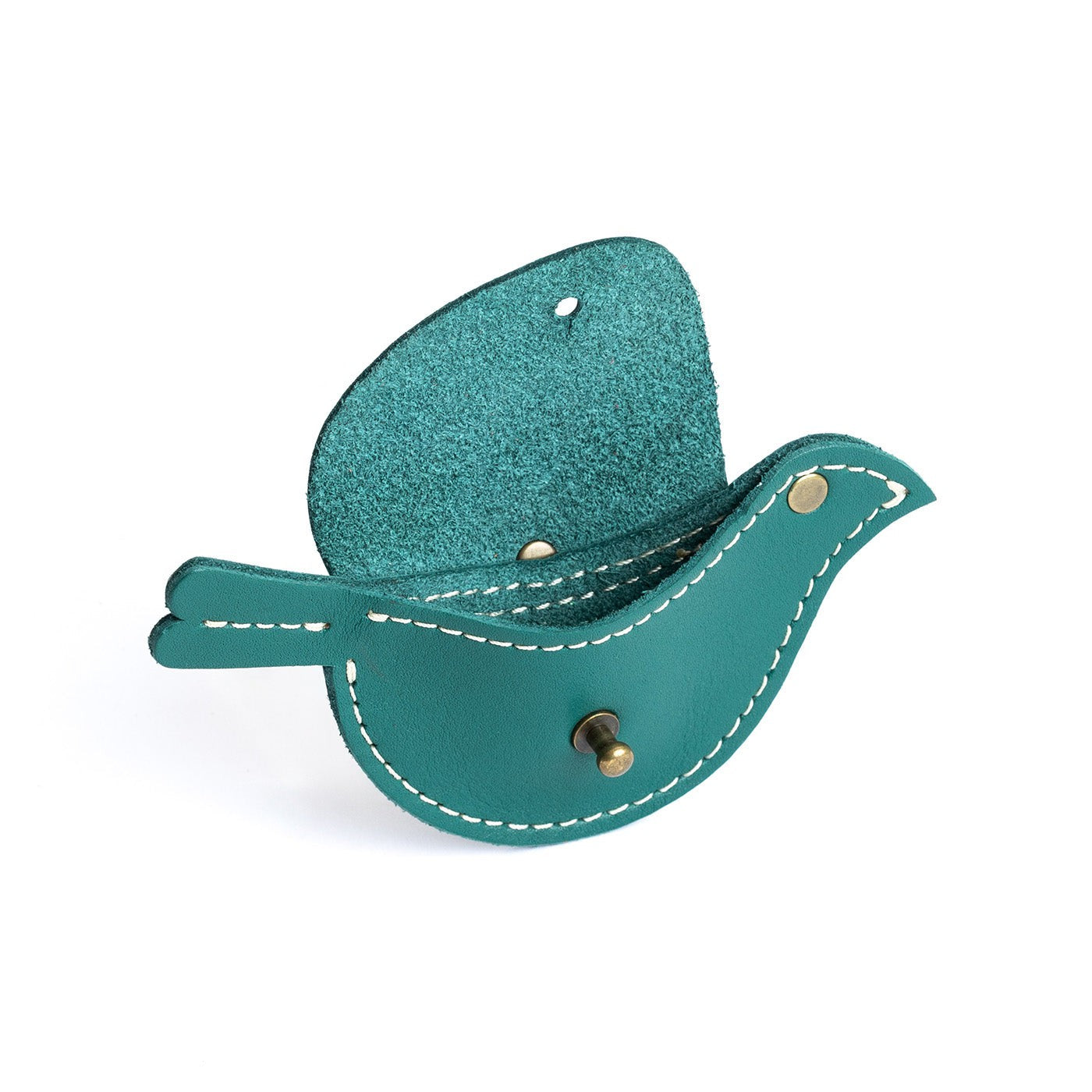 All Color: Peacock | Bird shaped pouch with button closure and lobster clasp