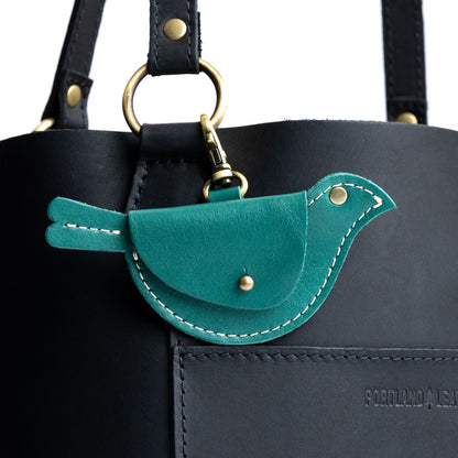 All Color: Peacock | Bird shaped pouch with button closure and lobster clasp