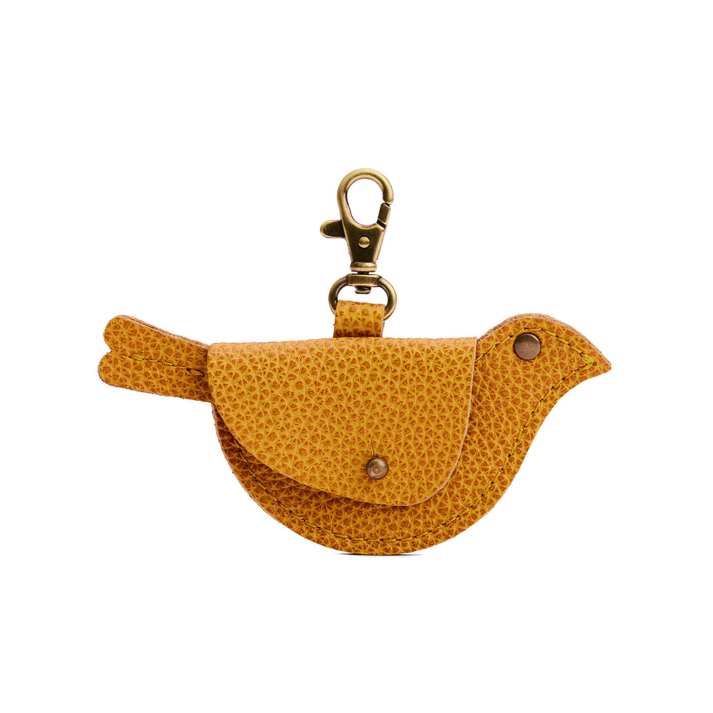 Sunshine | Bird shaped pouch with button closure and lobster clasp