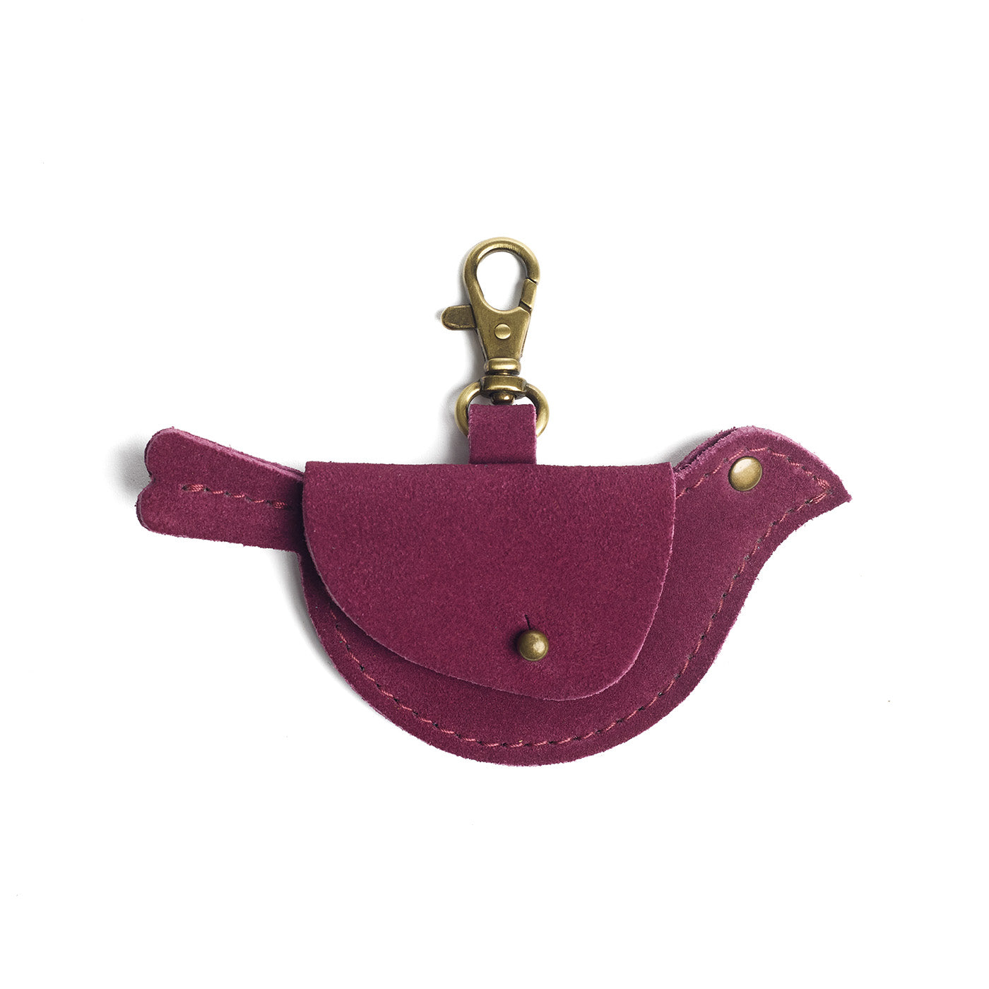 Superbloom | Bird shaped pouch with button closure and lobster clasp