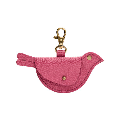 Wild Rose | Bird shaped pouch with button closure and lobster clasp