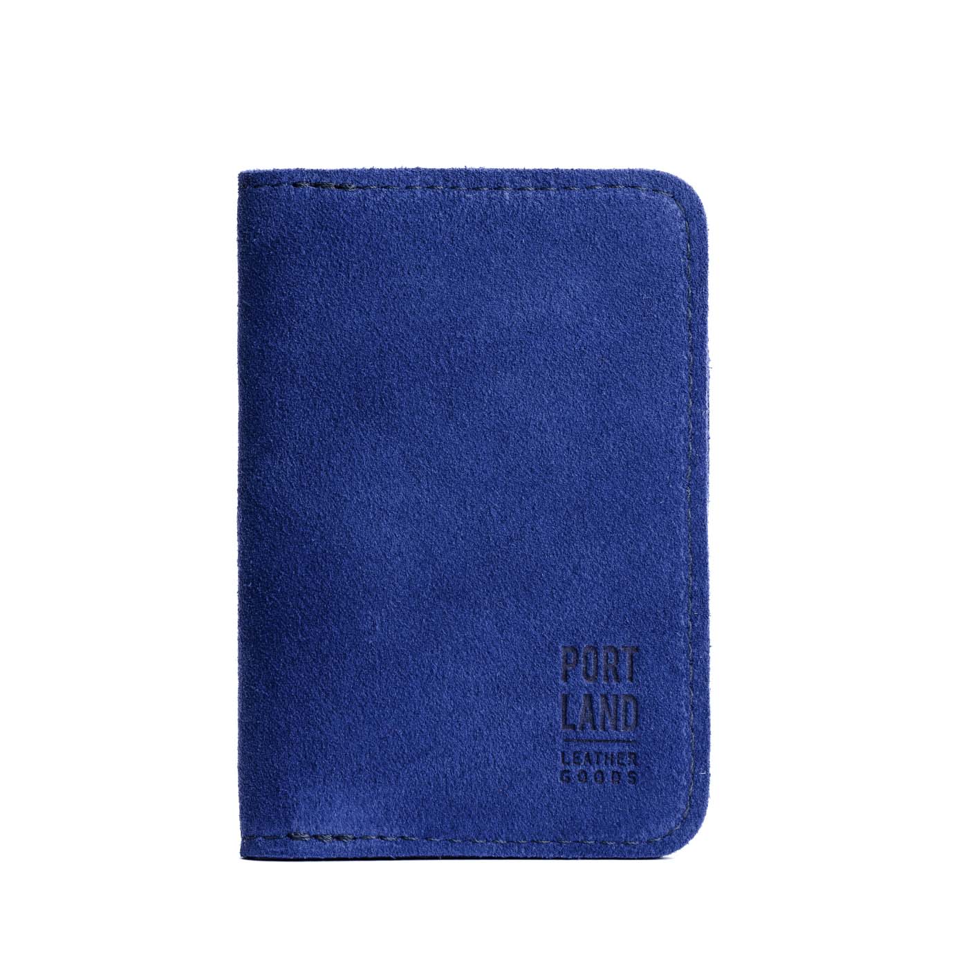 Joni Blue | Leather passport case with PLG logo
