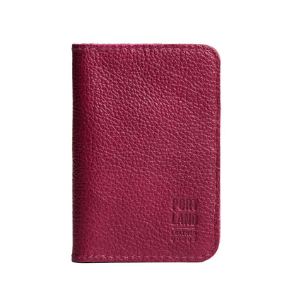 Orchid | Leather passport case with PLG logo