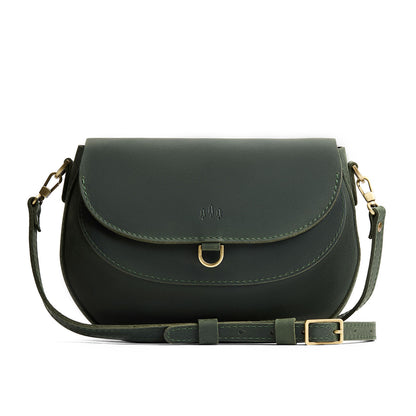 Evergreen*Large | Petite leather Crossbody with a flap and magnetic closure