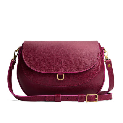 Orchid*Large | Petite leather Crossbody with a flap and magnetic closure