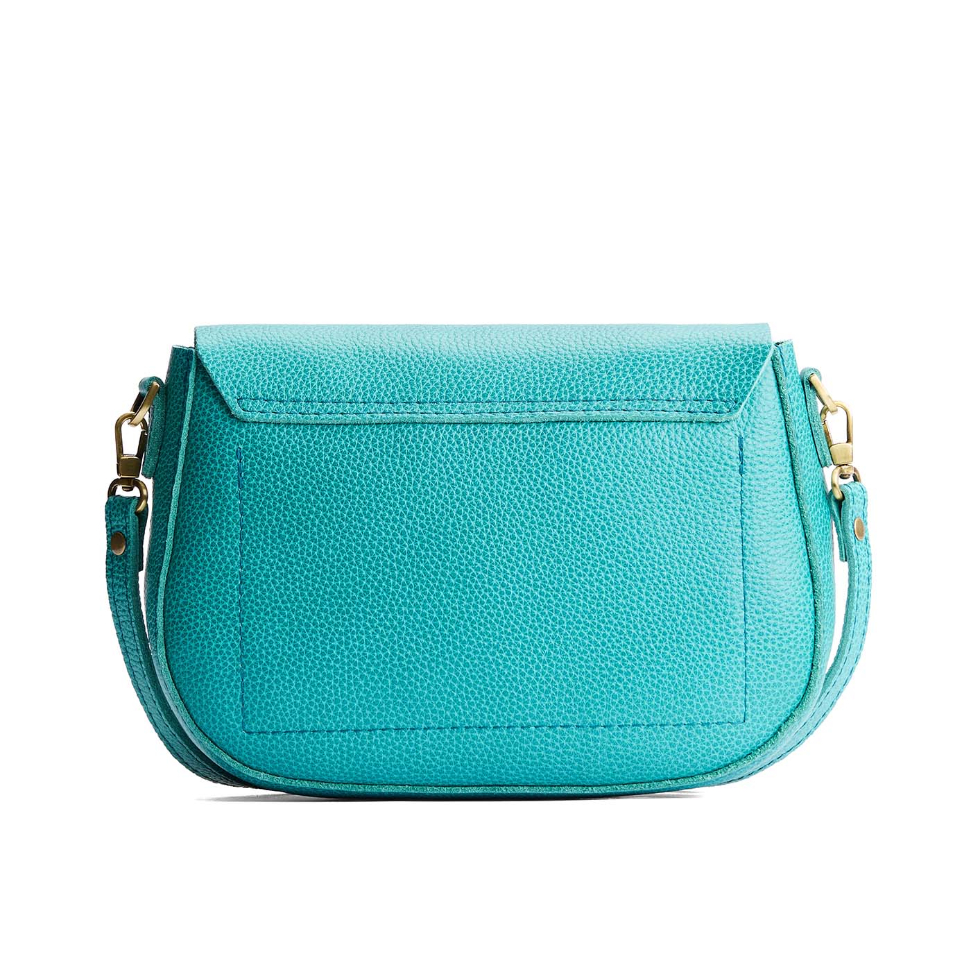 Seafoam*Large | Leather Crossbody with a flap and magnetic closure