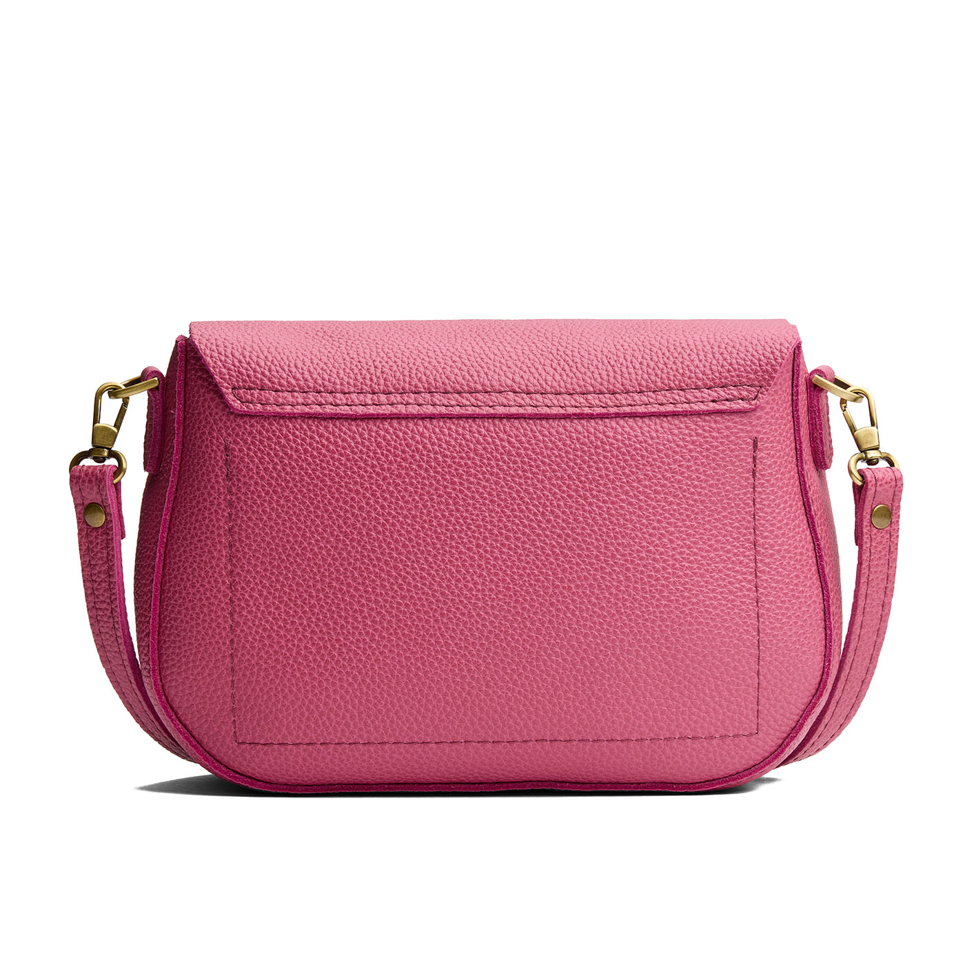 Wild Rose*Large | Petite leather Crossbody with a flap and magnetic closure