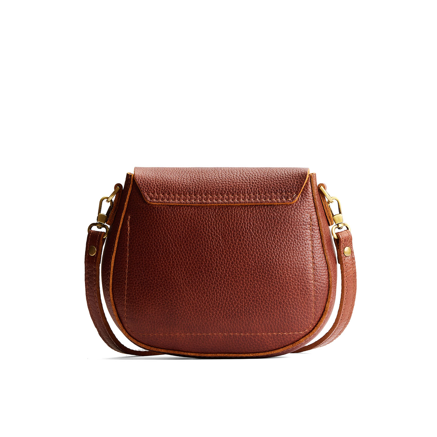 Nutmeg*Small | Petite leather Crossbody with a flap and magnetic closure