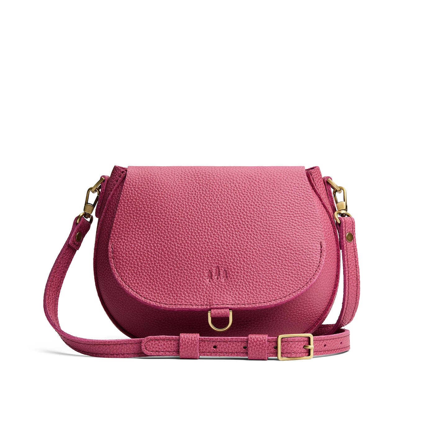 Wild Rose*Small | Petite leather Crossbody with a flap and magnetic closure