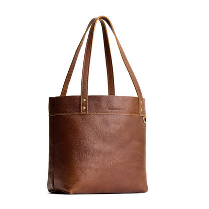 Asheville*Medium*Classic | Leather tote bag with riveted straps and exterior key loop