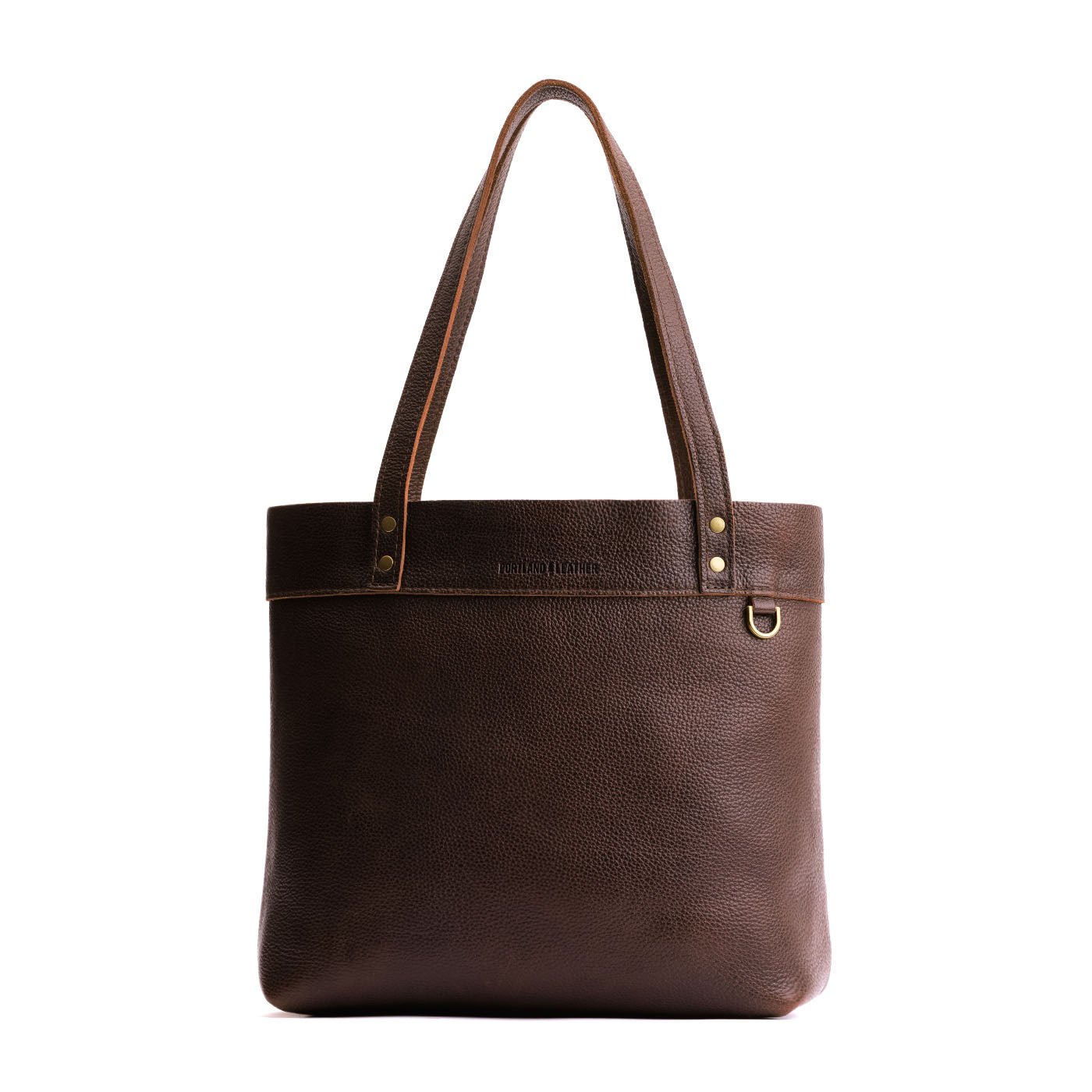 Coldbrew*Medium*Classic | Leather tote bag with riveted straps and exterior key loop