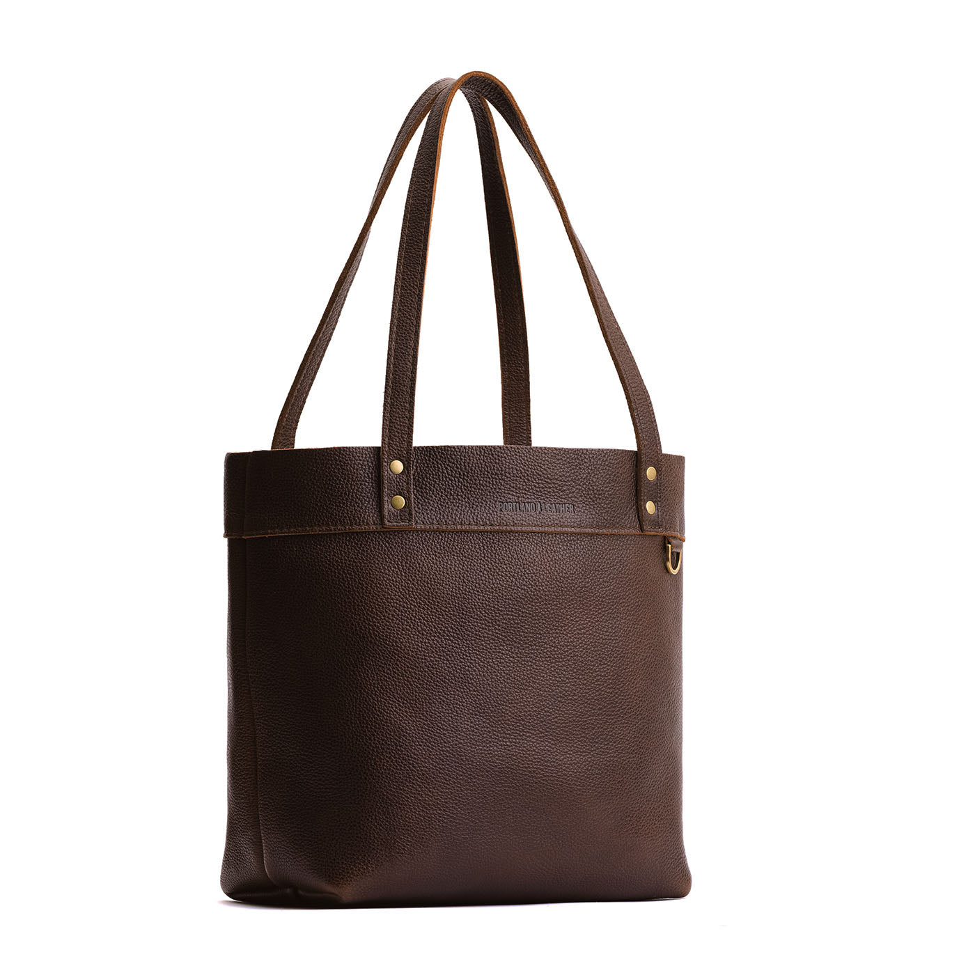 Coldbrew*Medium*Classic | Leather tote bag with riveted straps and exterior key loop