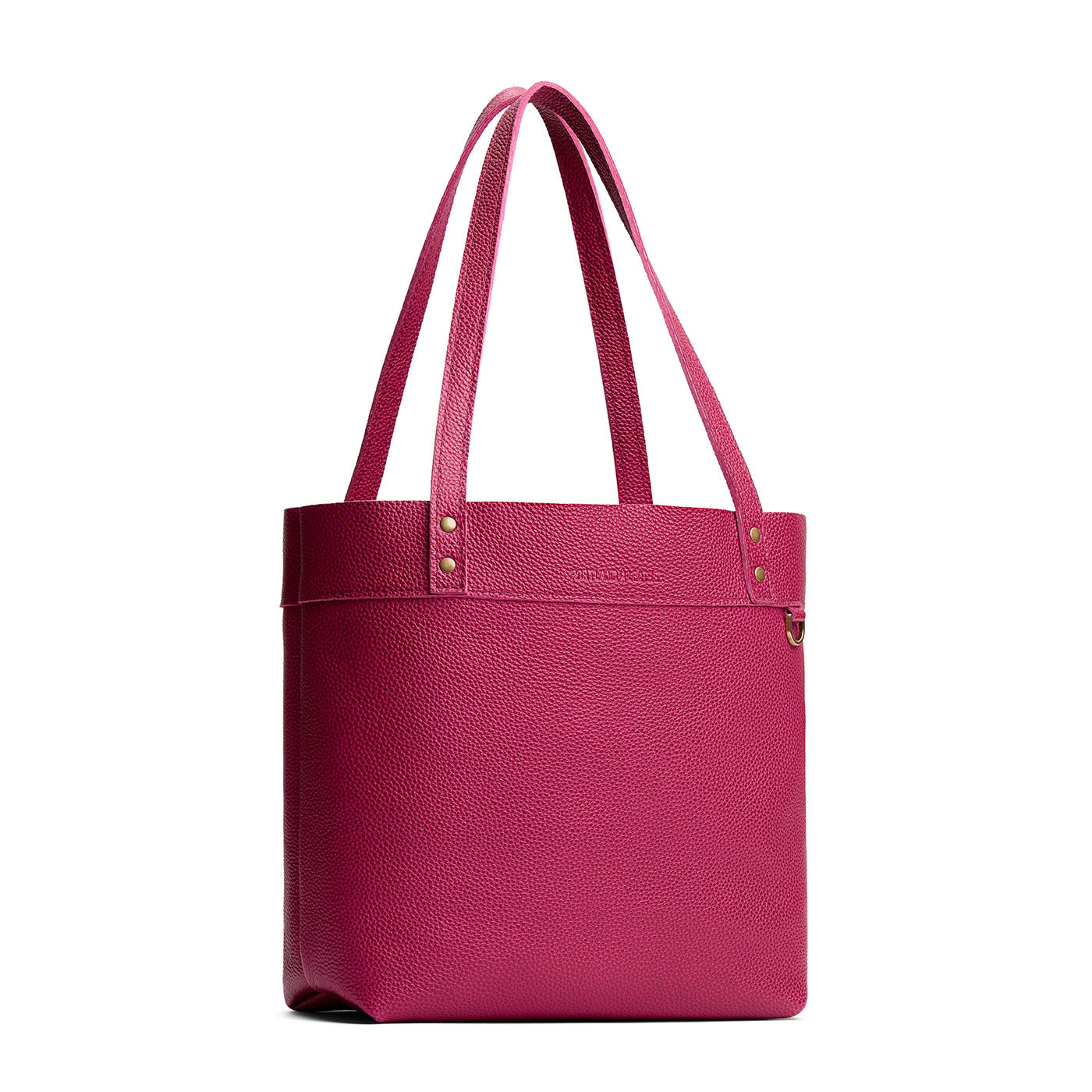 Cosmo*Medium*Classic | Leather tote bag with riveted straps and exterior key loop