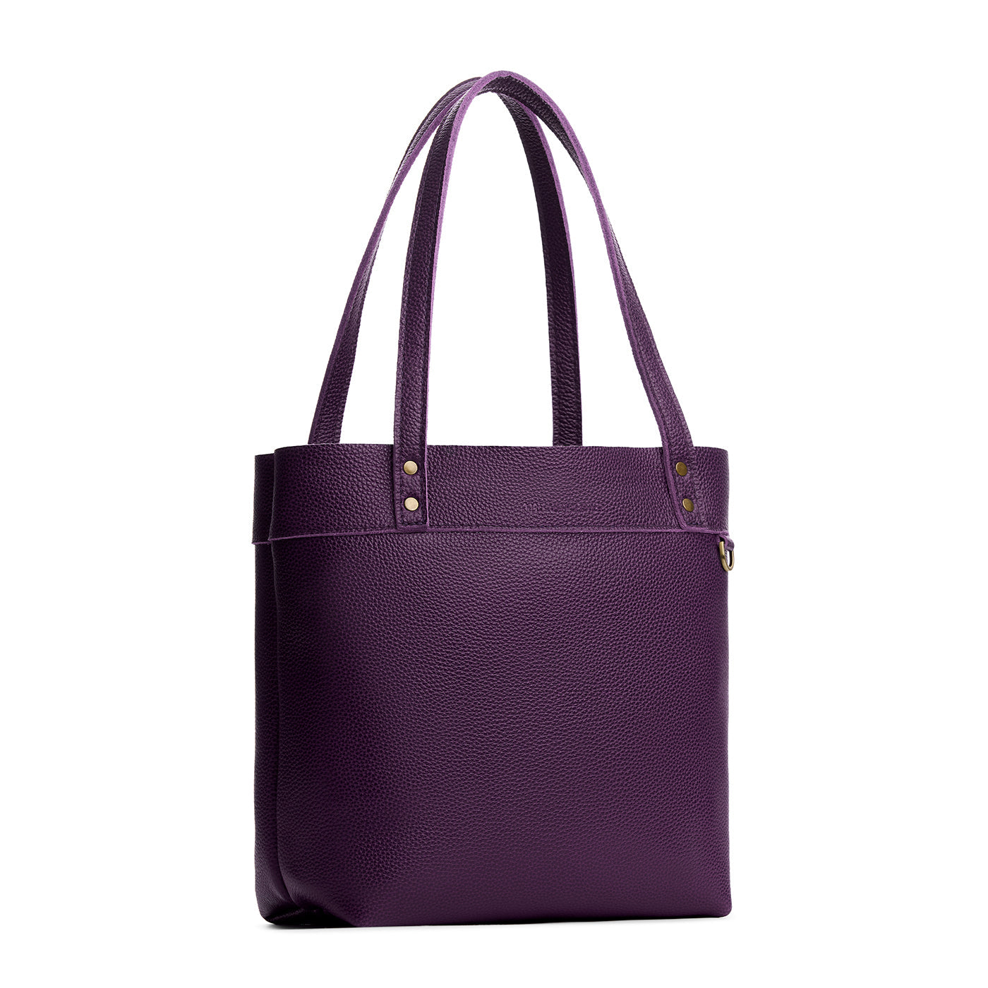 Empire*Medium*Classic | Leather tote bag with riveted straps and exterior key loop