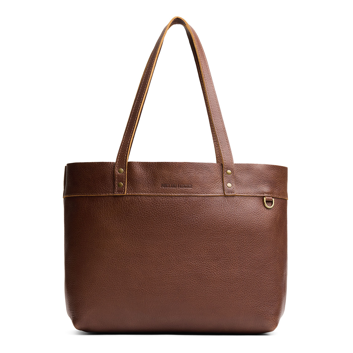 Asheville*Large*Classic | Leather tote bag with riveted straps and exterior key loop
