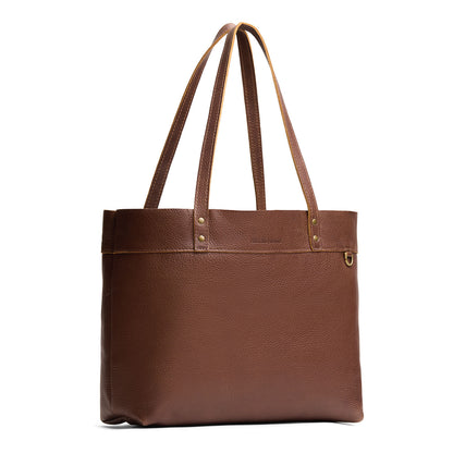 Asheville*Large*Classic | Leather tote bag with riveted straps and exterior key loop