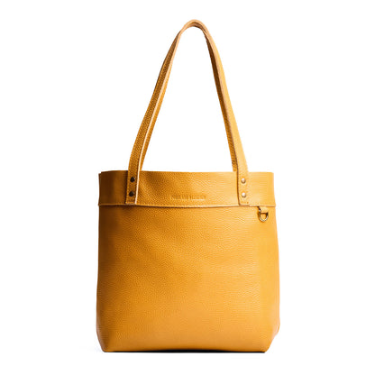 Sunshine*Medium*Classic | Leather tote bag with riveted straps and exterior key loop