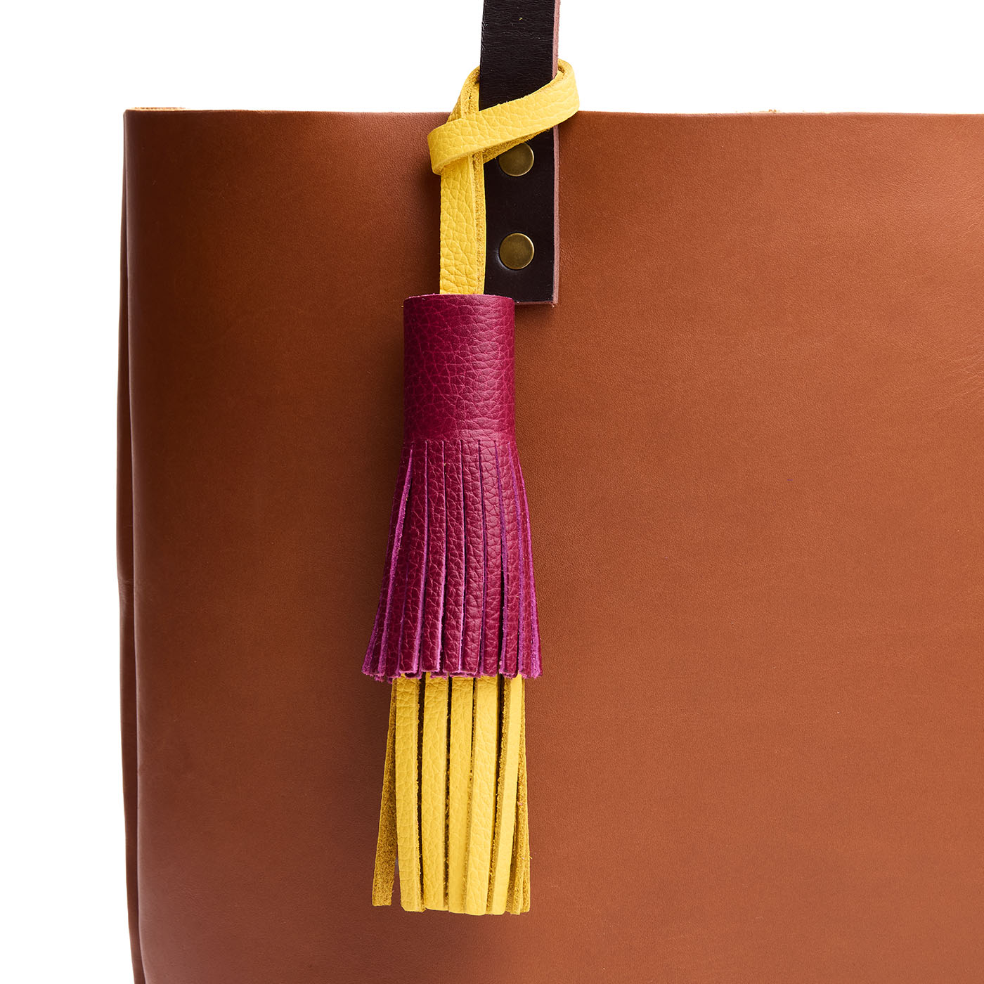 Canary | A two tiered fringe tassel on a Tote Bag