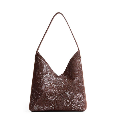 Sepia*Large | Mid-size shoulder bag with magnetic snap closure