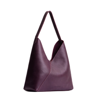 Plum*Oversized | Large shoulder bag with magnetic snap closure
