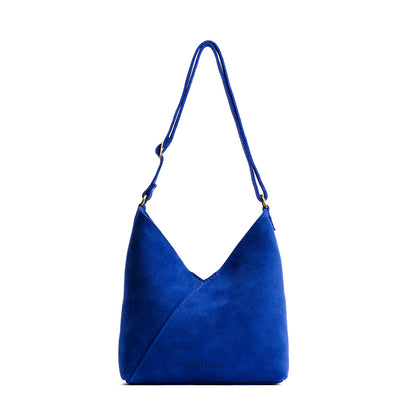 Joni Blue*Small | Petite shoulder bag with adjustable strap and magnetic snap closure