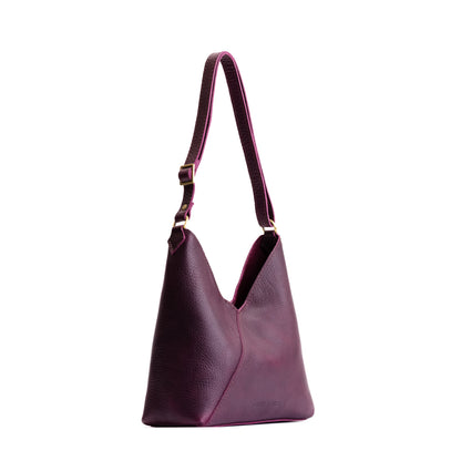 Plum*Small | Petite shoulder bag with adjustable strap and magnetic snap closure