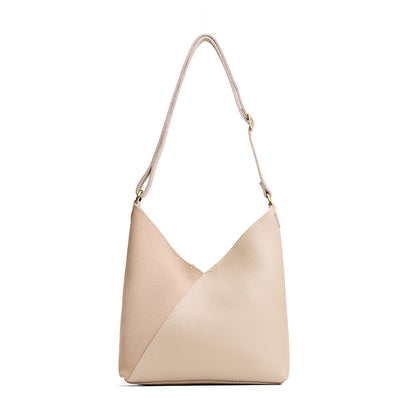 Toasted Oat*Small | Petite shoulder bag with adjustable strap and magnetic snap closure