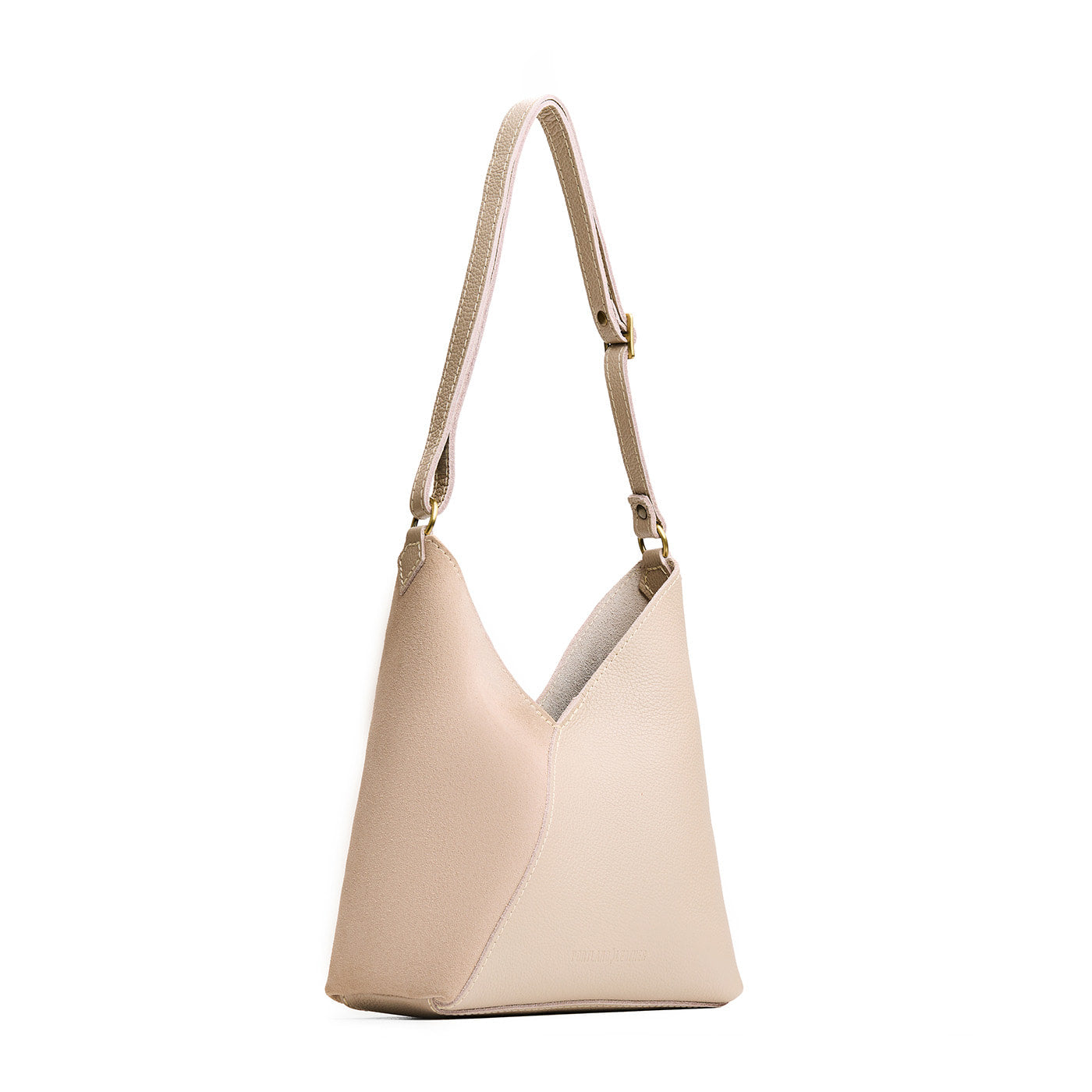 Toasted Oat*Small | Petite shoulder bag with adjustable strap and magnetic snap closure