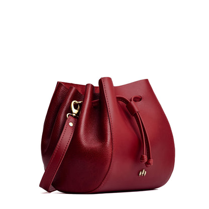 Chili Red | Bucket bag with cinched drawstring closure