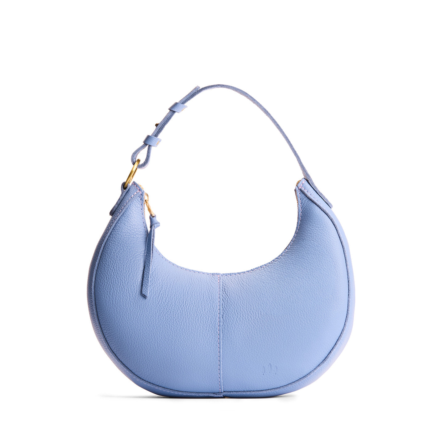 Aster*Small | Crescent shaped shoulder bag with zipper closure and adjustable strap