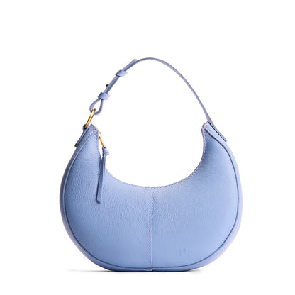 Aster*Small | Crescent shaped shoulder bag with zipper closure and adjustable strap