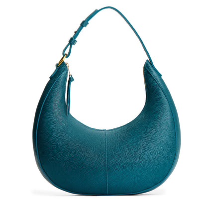 Aquarius*Large | Large crescent shaped shoulder bag with zipper closure and adjustable strap