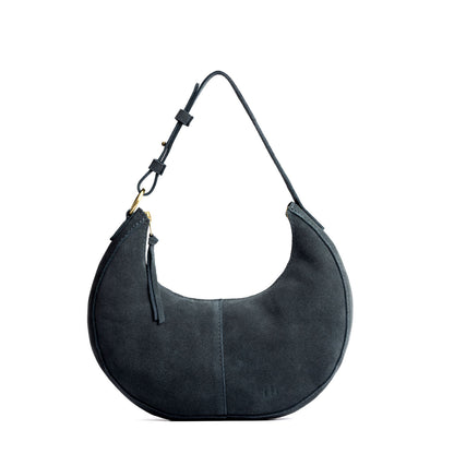 Peppercorn*Small | Crescent shaped shoulder bag with zipper closure and adjustable strap