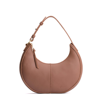 Sunkissed*Small | Crescent shaped shoulder bag with zipper closure and adjustable strap