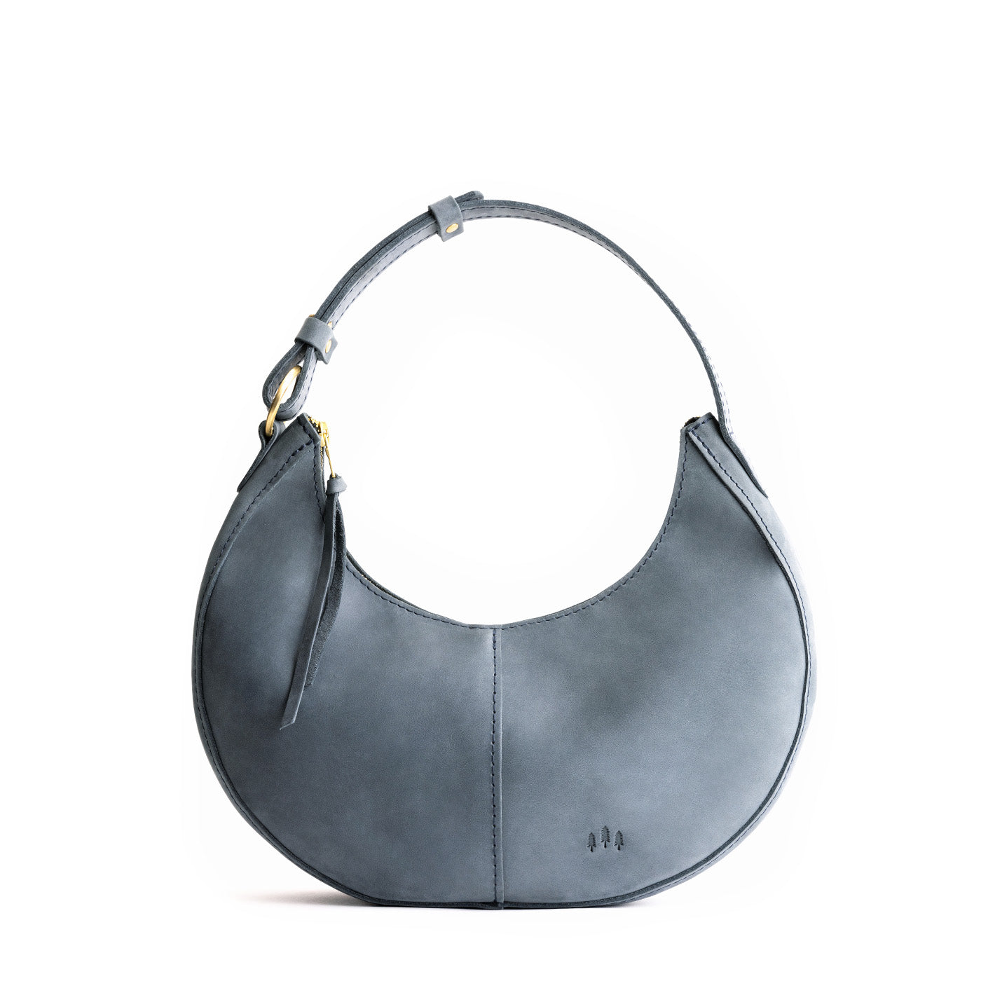 Storm*Small | Crescent shaped shoulder bag with zipper closure and adjustable strap