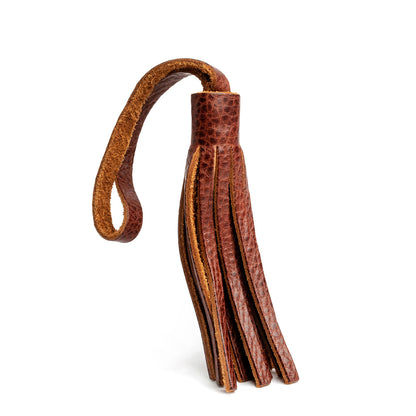 Nutmeg*Large | Fringed leather tassel with leather loop