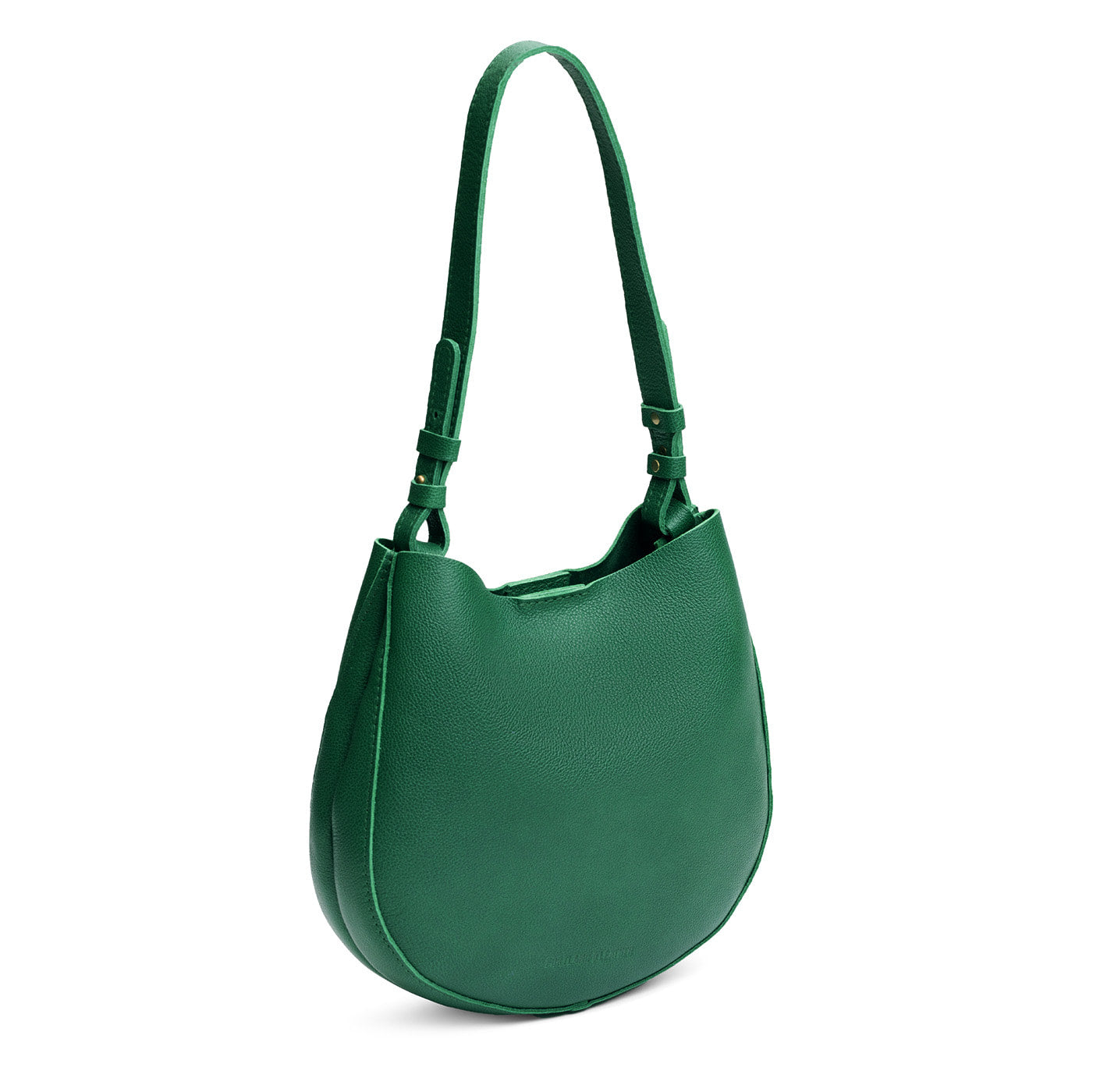 Bacalar*Large | Rounded shoulder bag with adjustable strap on a white background