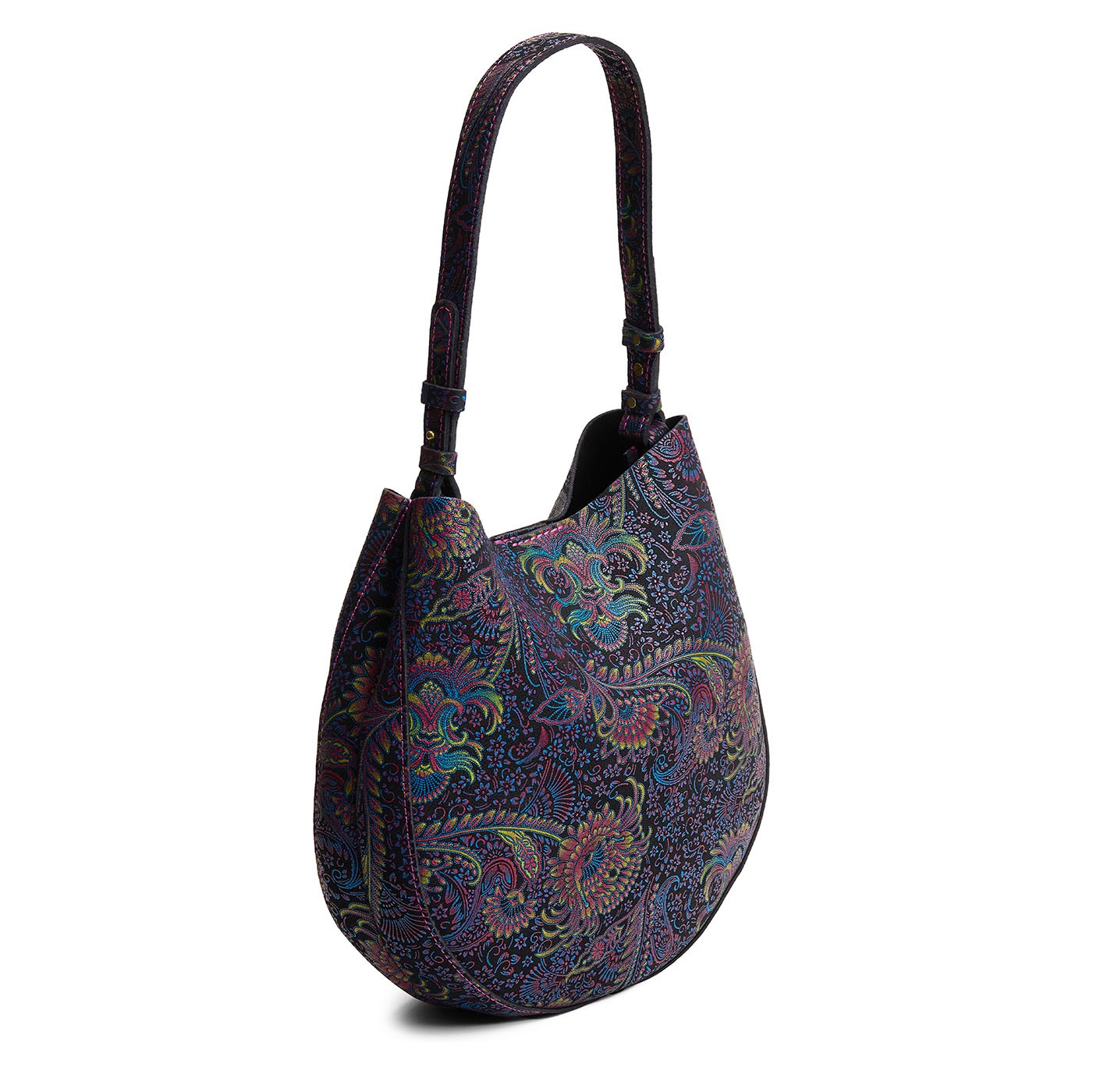 Carnival*Large | Model holding round leather purse with adjustable shoulder strap
