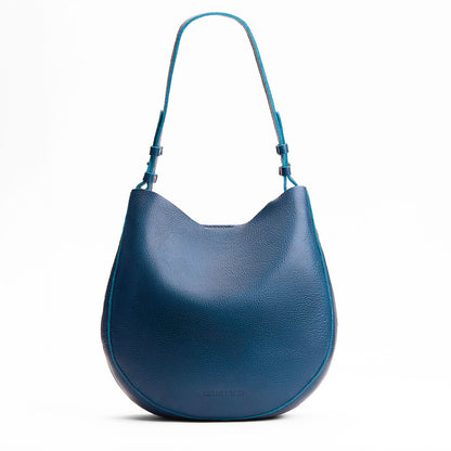 Caspian*Large | Rounded shoulder bag with adjustable strap on a white background