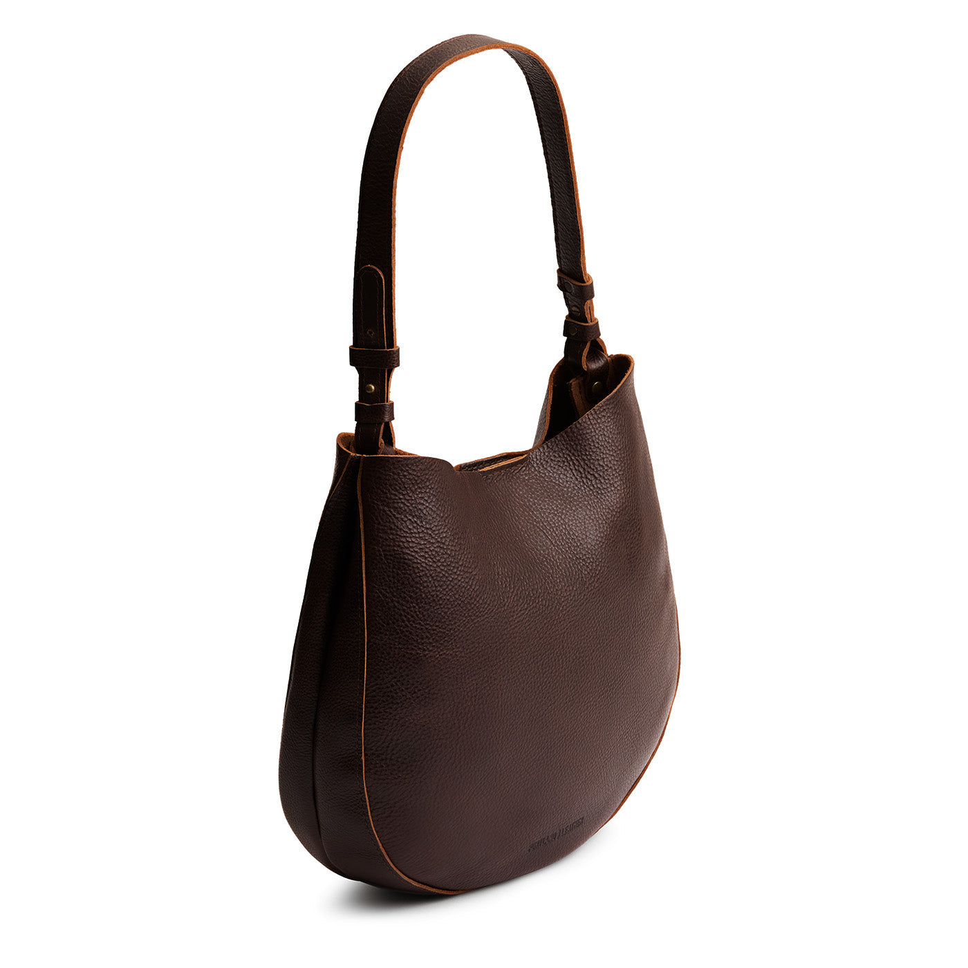 Coldbrew*Large | Rounded shoulder bag with adjustable strap on a white background